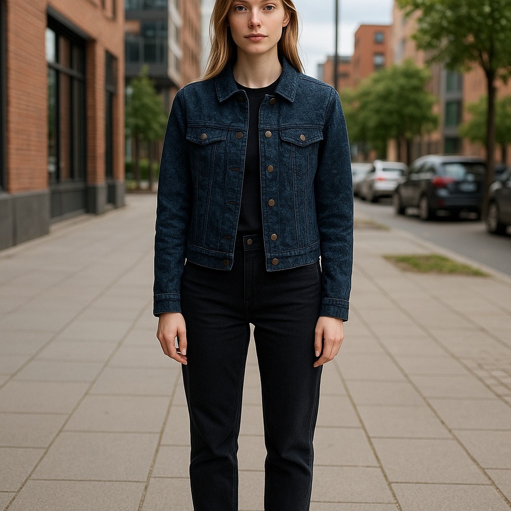 Lola Jeans Navy Blue Jean Jacket